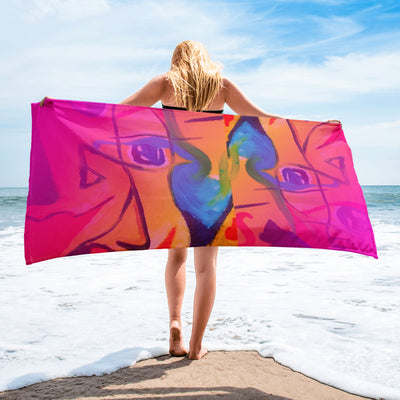 ArtzOnMe Pink Beach Towel