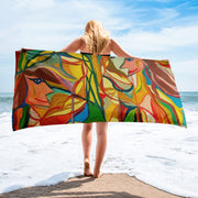 ArtzOnMe Stained Glass Beach Towel