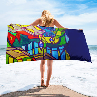 ArtzOnMe Blue Beach Towel
